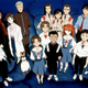 The cast of the original Neon Genesis Evangelion